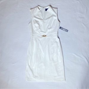 Chelsea Rose New Ivory dress with gold buckle Sz 6